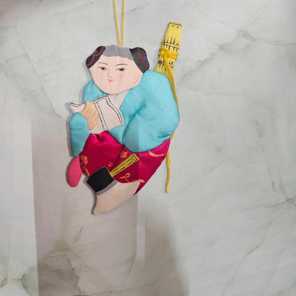 Vintage Handcrafted Chinese Silk Padded Ornament